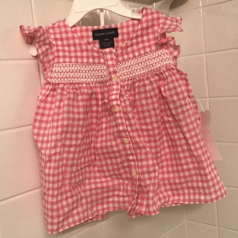 Ralph Lauren pink Gingham dress with bloomers